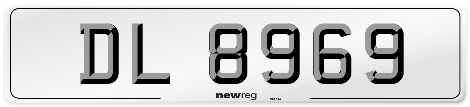 DL 8969 Number Plate from New Reg